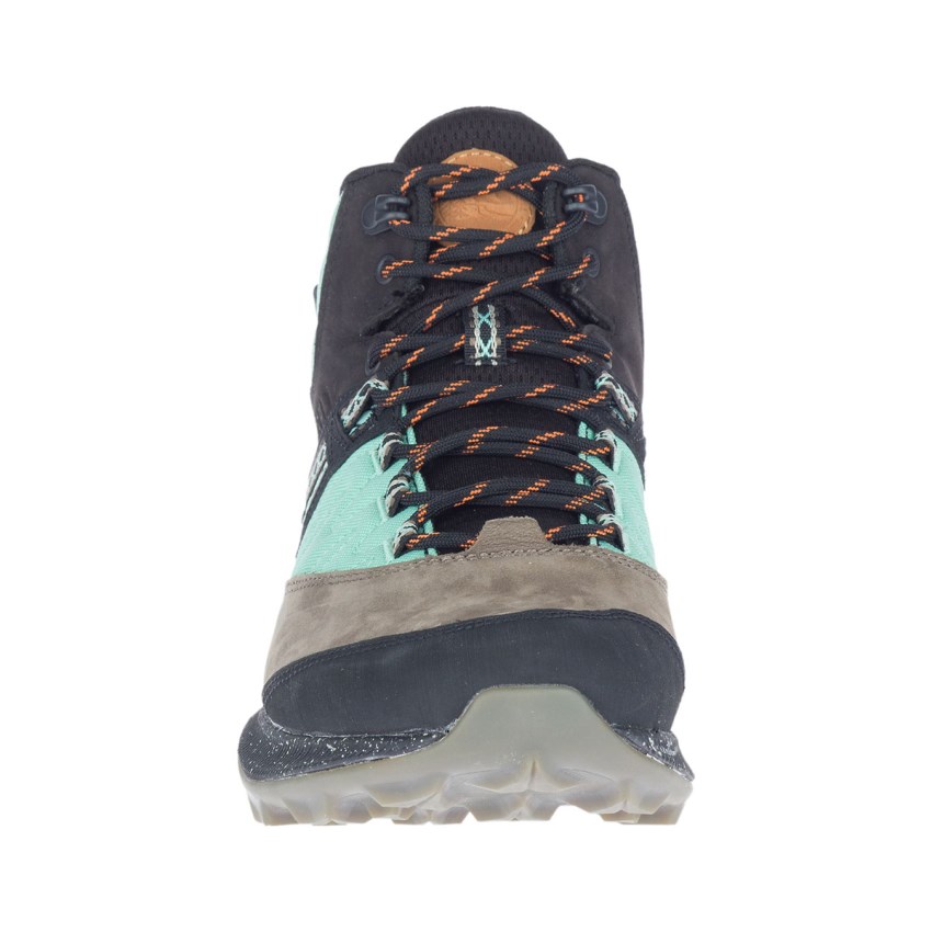 Chaussures Randonnée Merrell Zion Mid Waterproof X Unlikely Grise/Turquoise Homme | S.I.DKJM